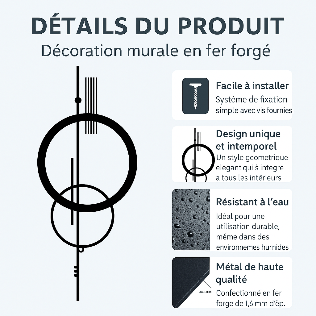 Décoration murale en fer forgé
