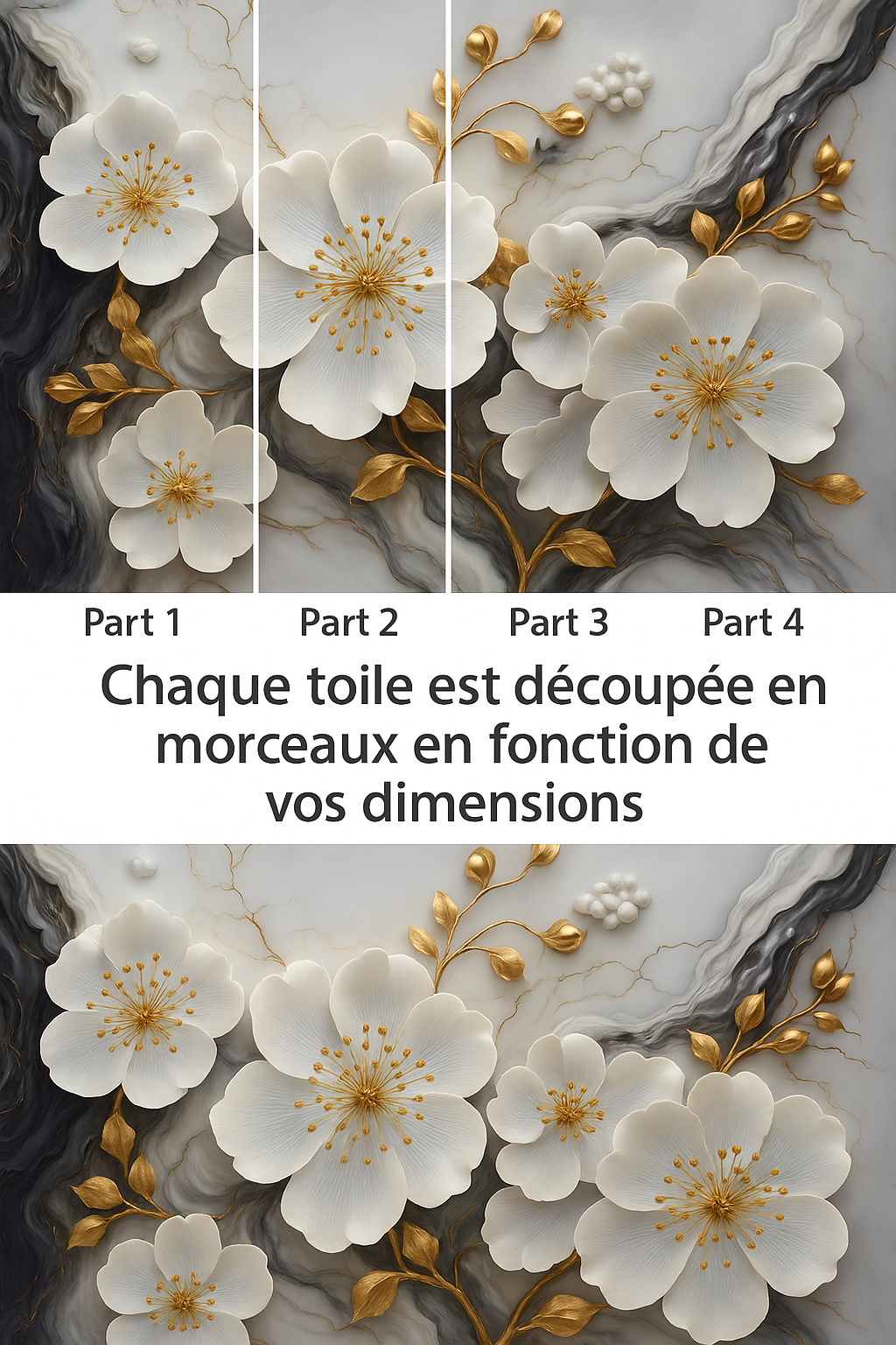 Décoration murale fleur 3D