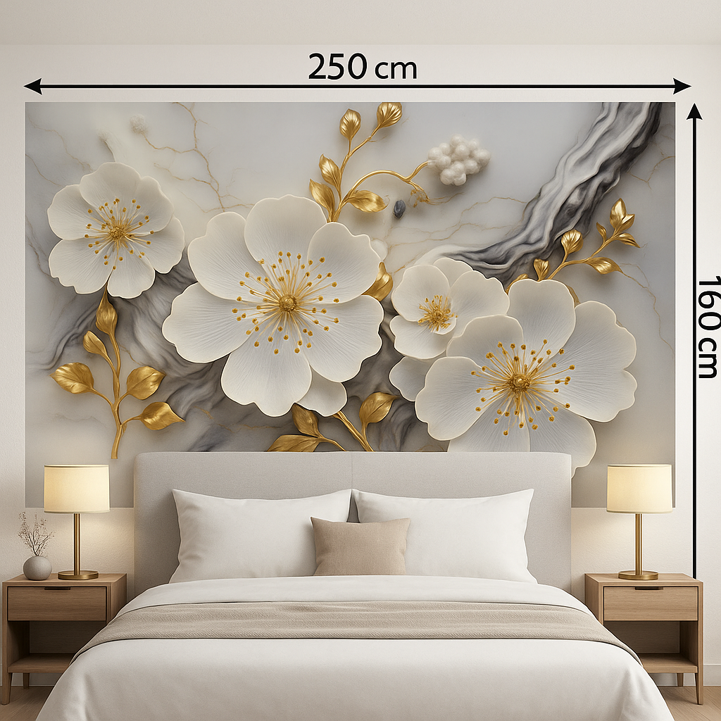 Décoration murale fleur 3D