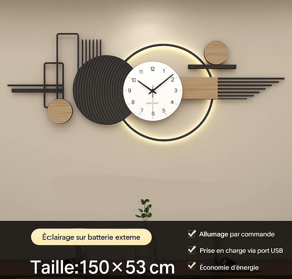 Horloge murale décorative salon