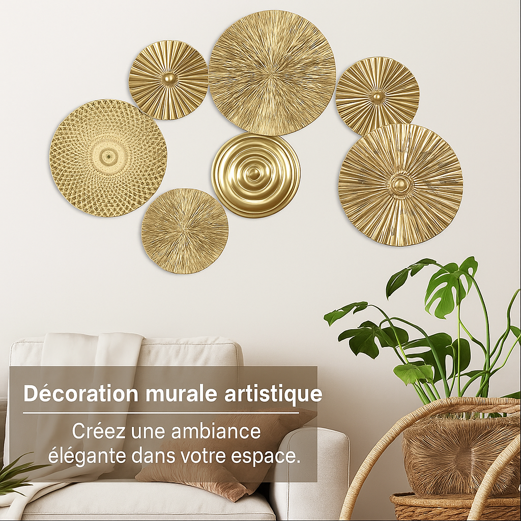Décoration murale dorée