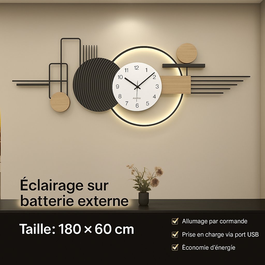 Horloge murale décorative salon