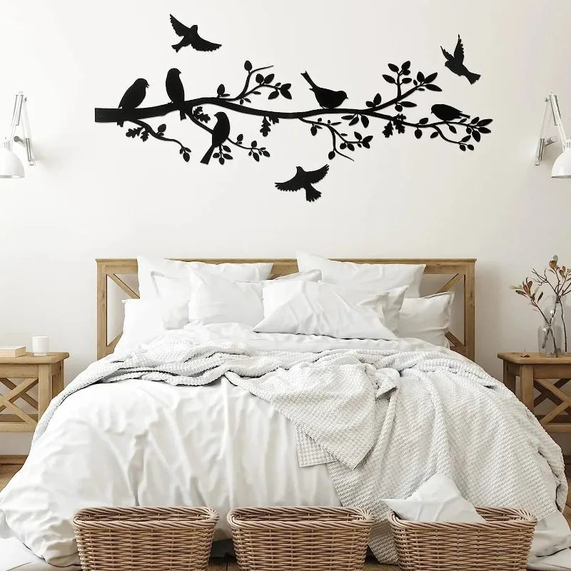 Décoration murale oiseaux métal