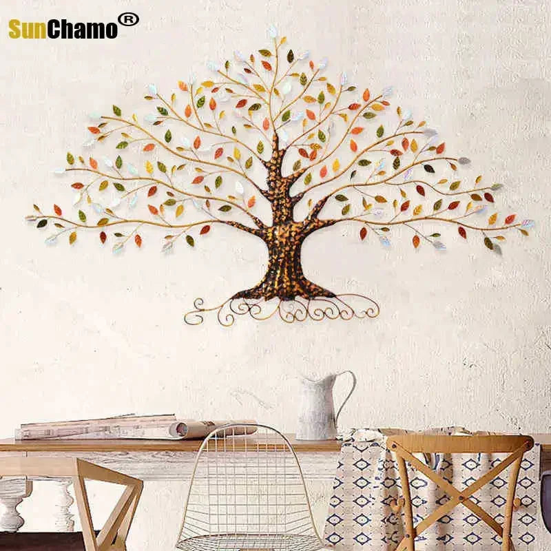Décoration murale arbre métal