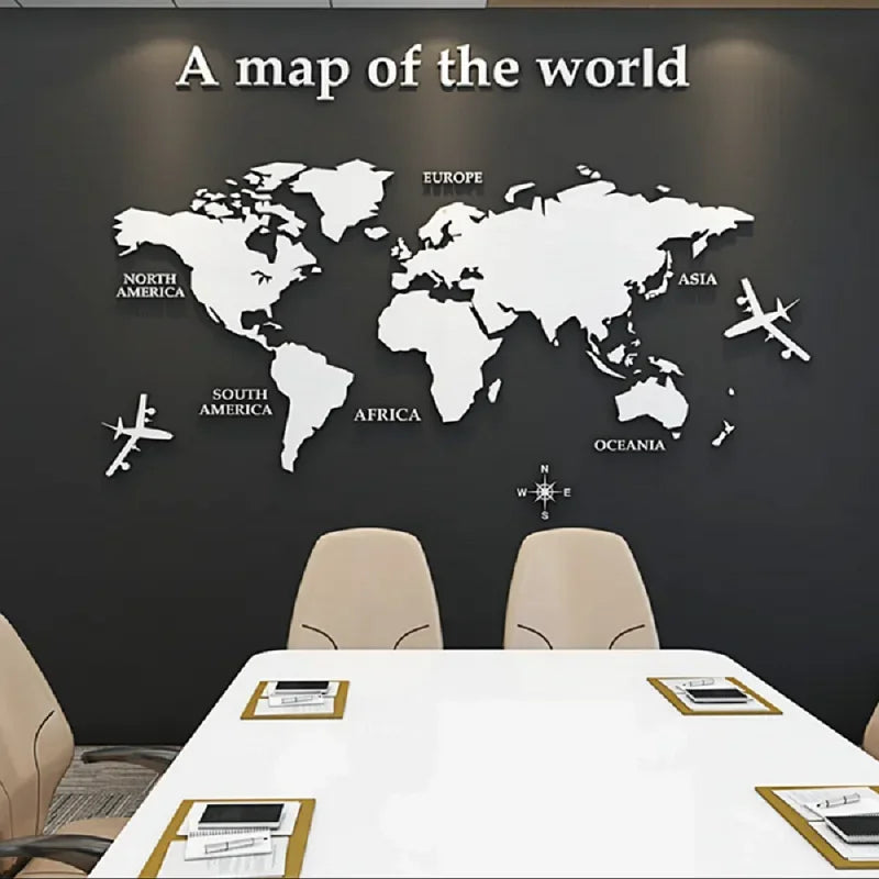 Carte du monde décoration murale
