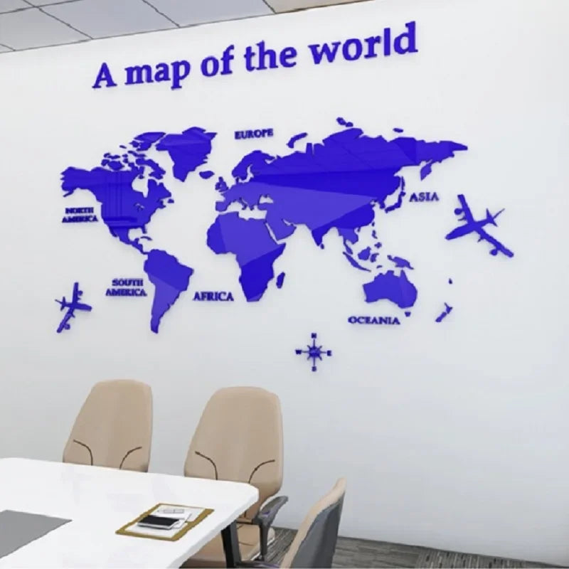 Carte du monde décoration murale