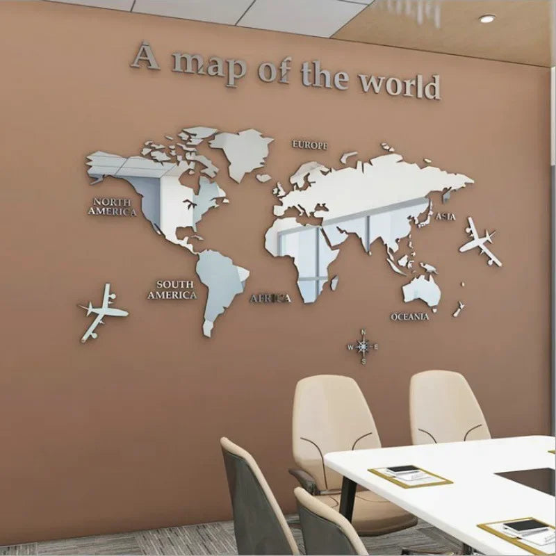 Carte du monde décoration murale
