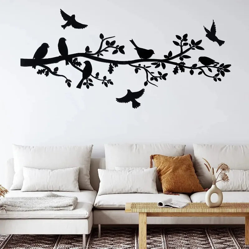 Décoration murale oiseaux métal