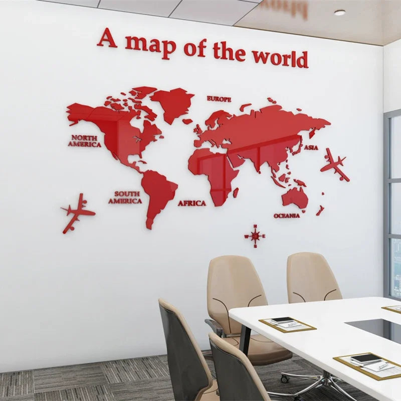 Carte du monde décoration murale
