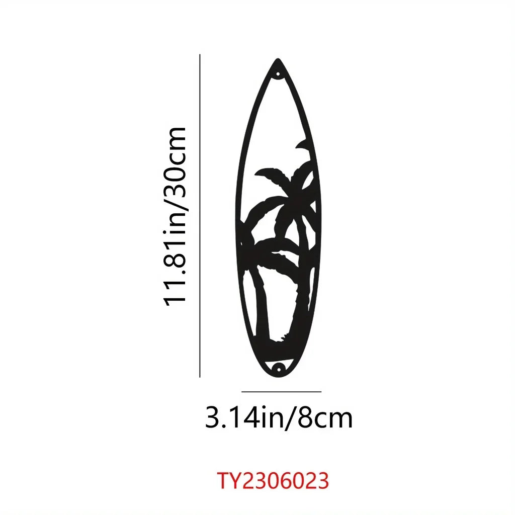 Planche de surf décoration murale métal