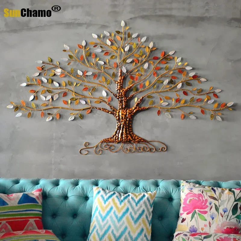 Décoration murale arbre métal
