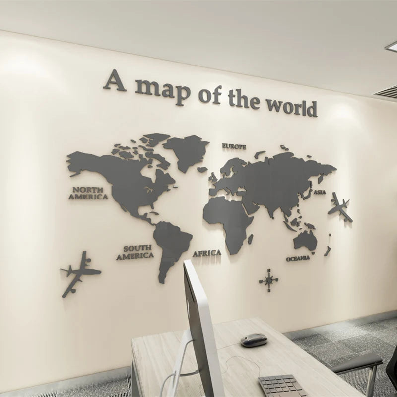 Carte du monde décoration murale