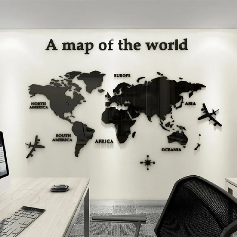 Carte du monde décoration murale