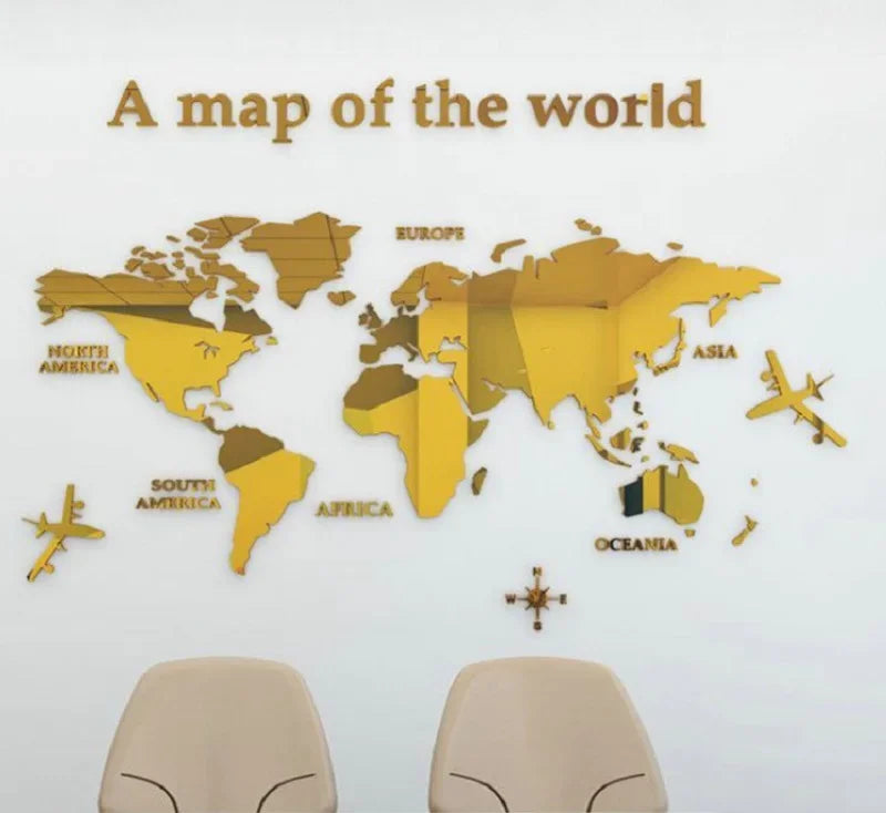 Carte du monde décoration murale