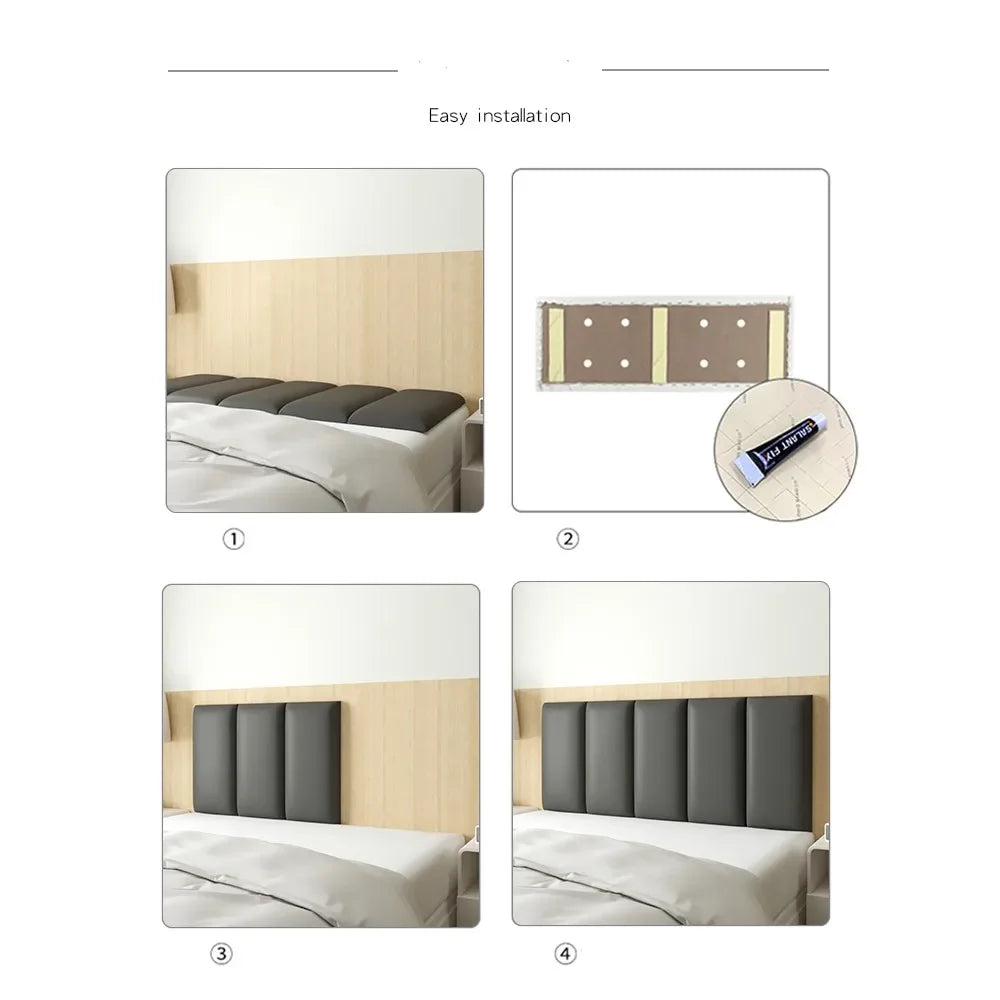 Décoration murale pour tête de lit cuir