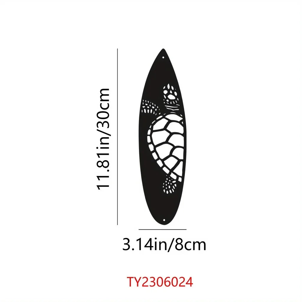 Planche de surf décoration murale métal