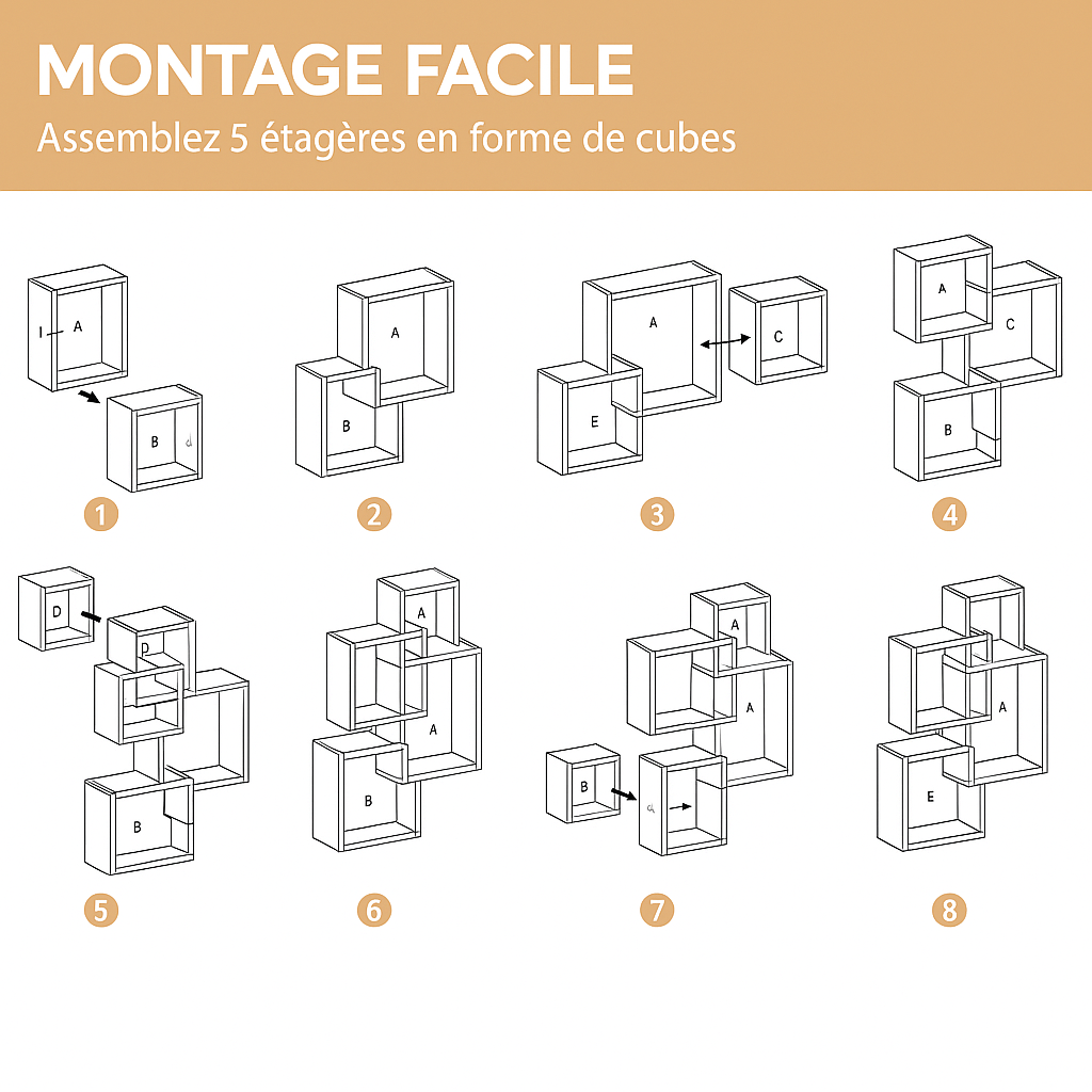 Cube décoration murale