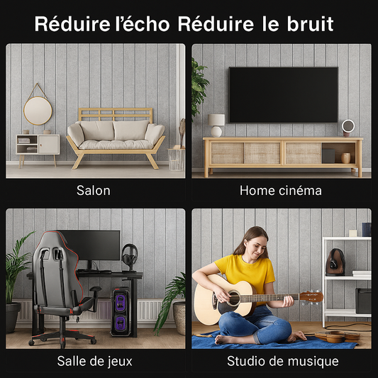 Panneau acoustique mural décoratif