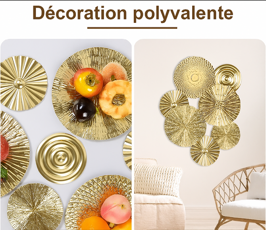Décoration murale dorée