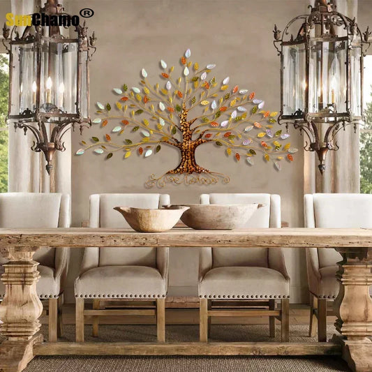 Décoration murale arbre métal