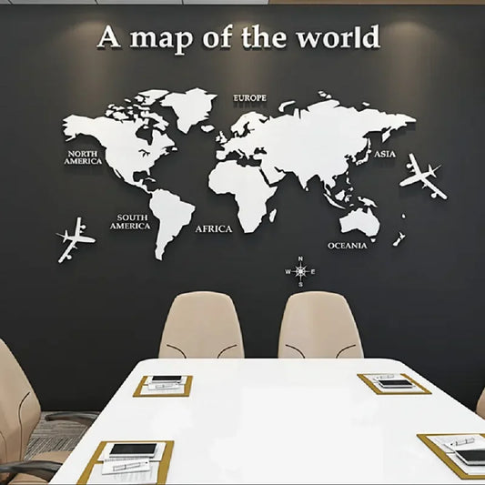 Carte du monde décoration murale
