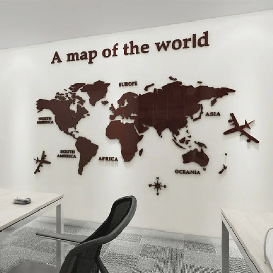 Carte du monde décoration murale