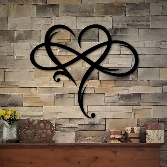 Décoration murale en métal design coeur
