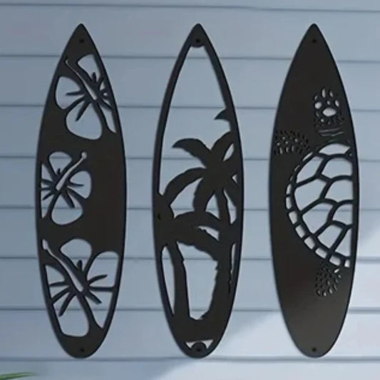 Planche de surf décoration murale métal