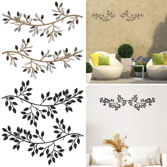 Décoration murale métal feuille